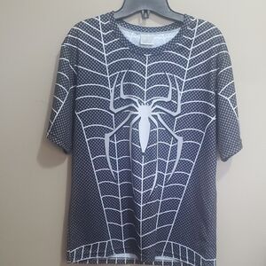 Black and White Spider Graphic T-Shirt Size Large